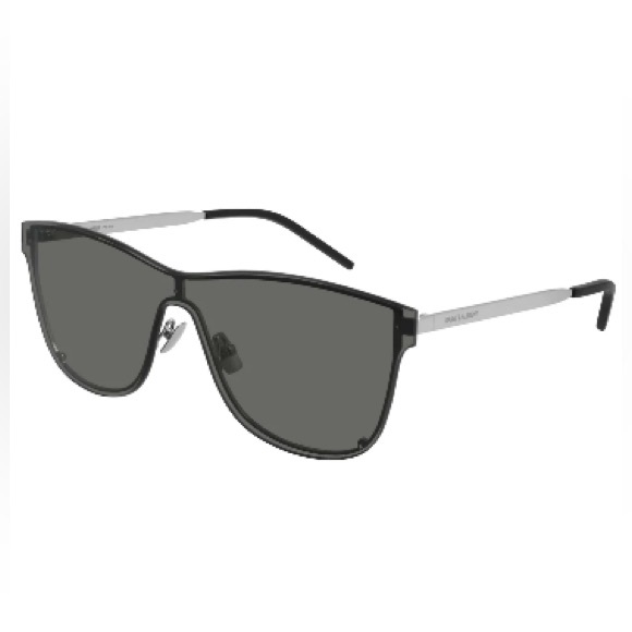 Saint Laurent SL 51 MASK Sunglasses Silver with Grey Lenses - Picture 5 of 8